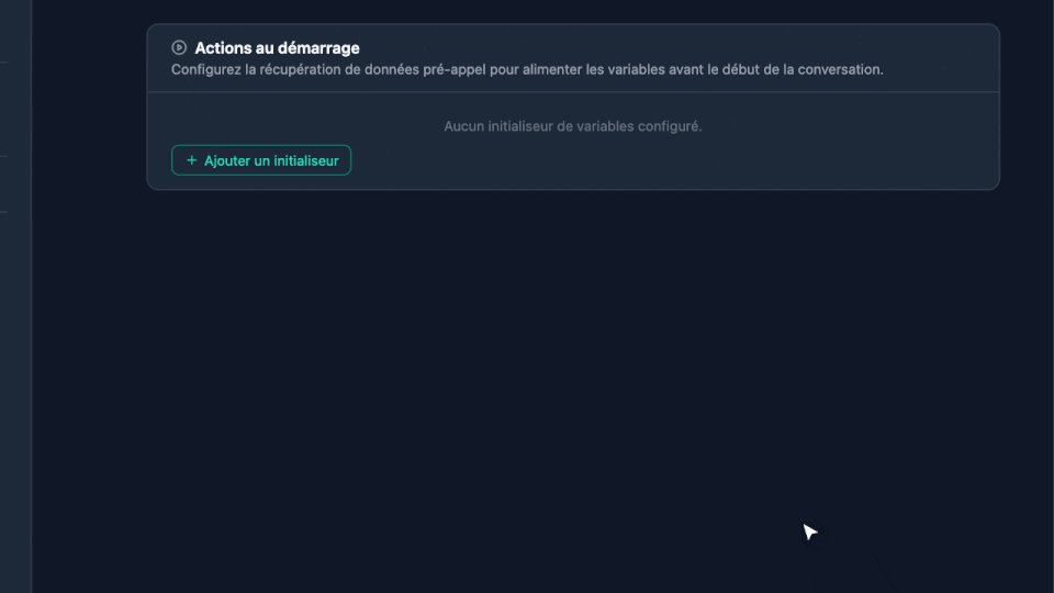 Animation : une action au démarrage qui cherche le client et remplit nom_client